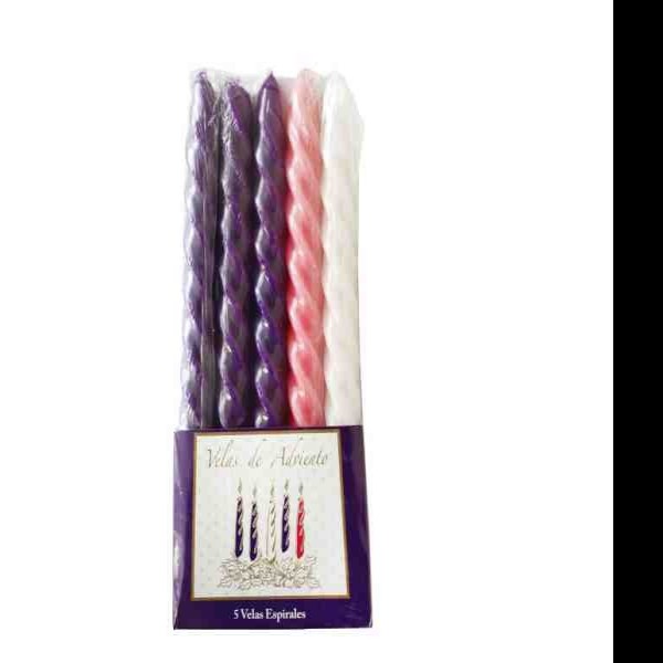 VELAS DE ADVIENTO COLORANTES PAQ.C5 PZAS. C.41